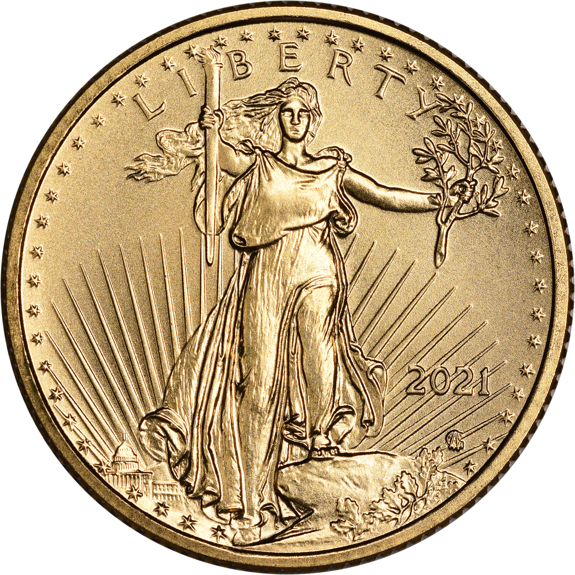The Regular 2021 $10 Quarter-Ounce Gold Eagle