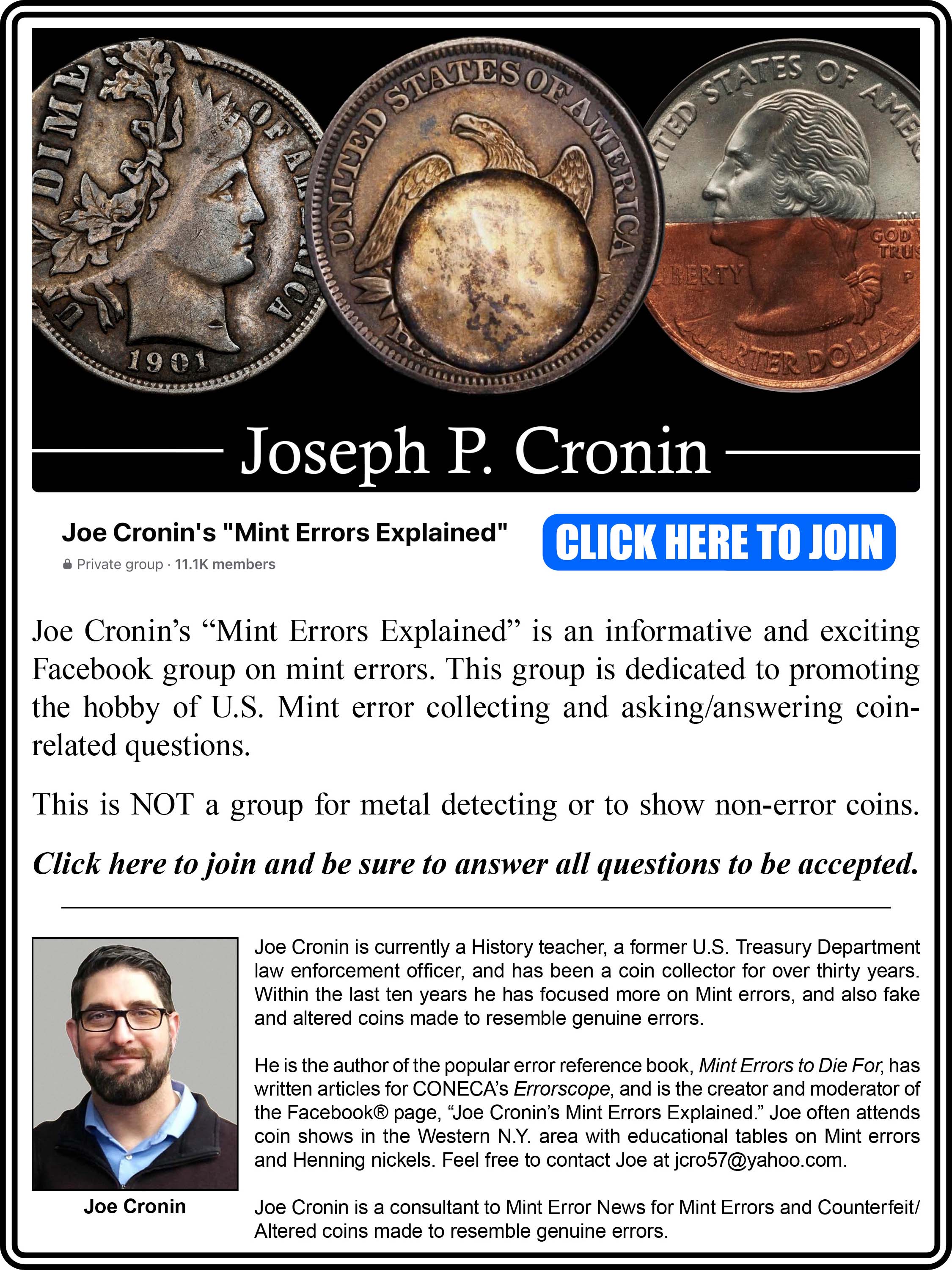 Joe Cronin's Mint Errors Explained